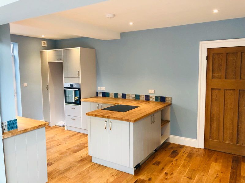 Finished kitchen and dining space