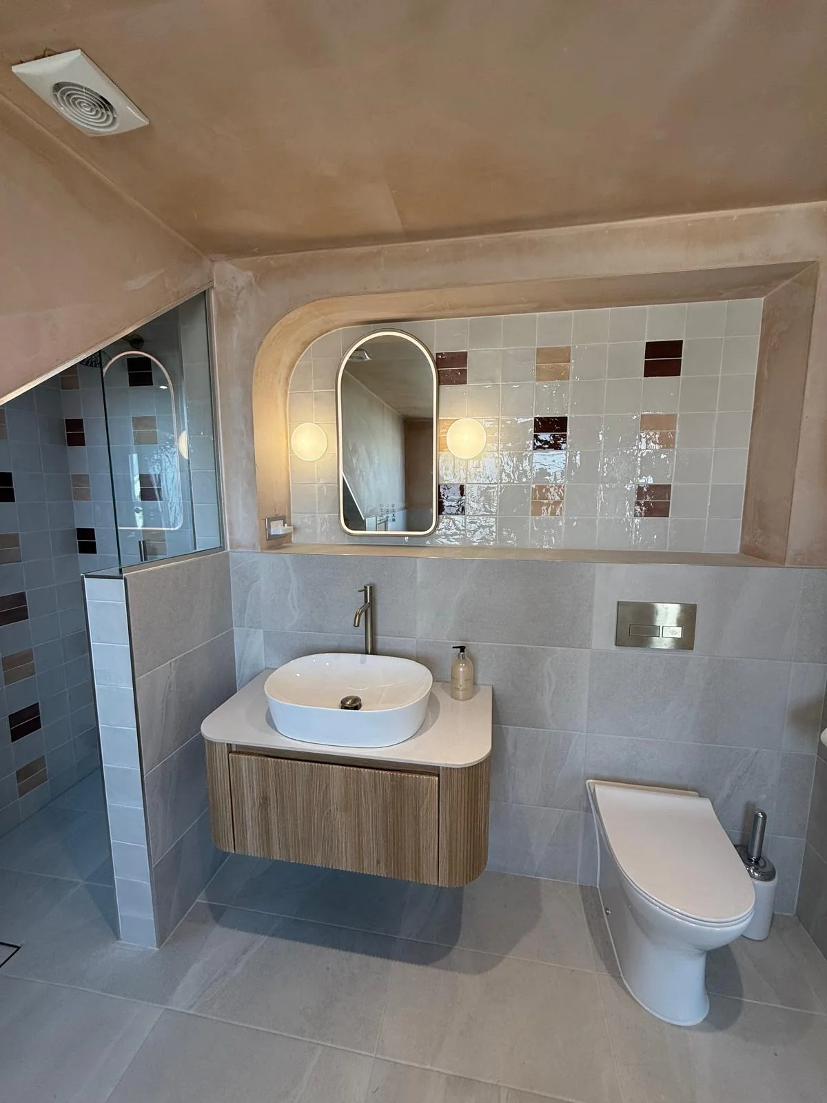 Finished loft bathroom vanity
