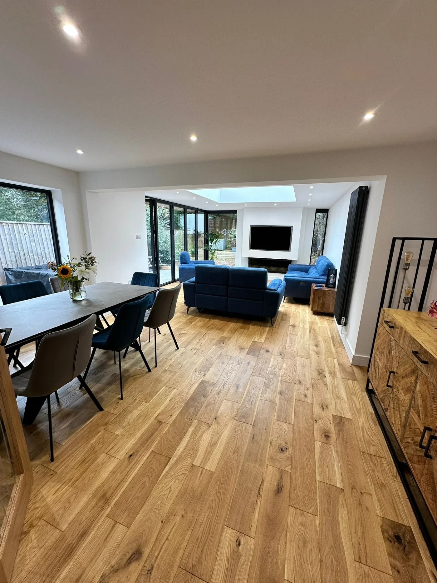 Rear extension and open-plan living area